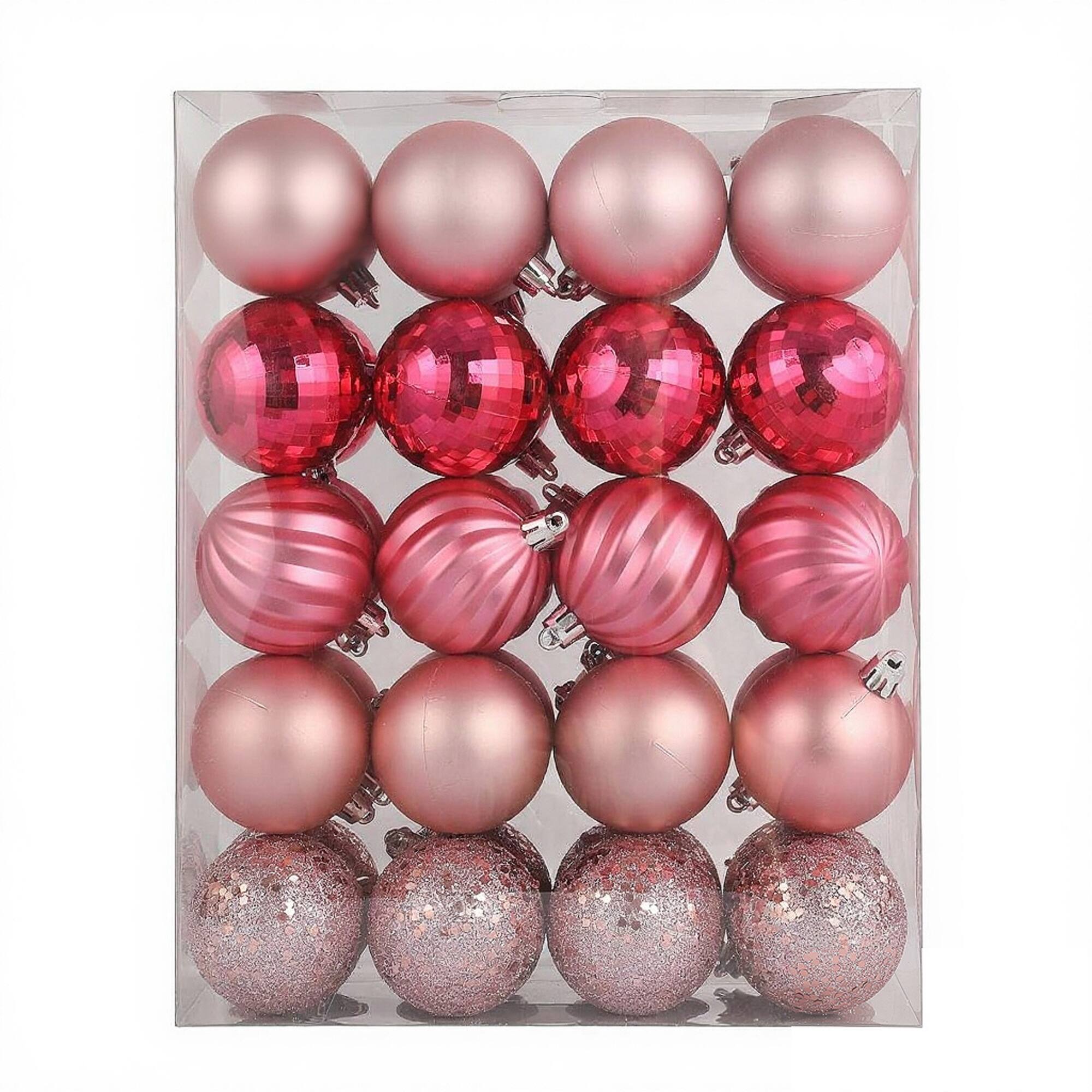 40 Pack 2" Pink Shatterproof Ball Ornaments by Ashland®